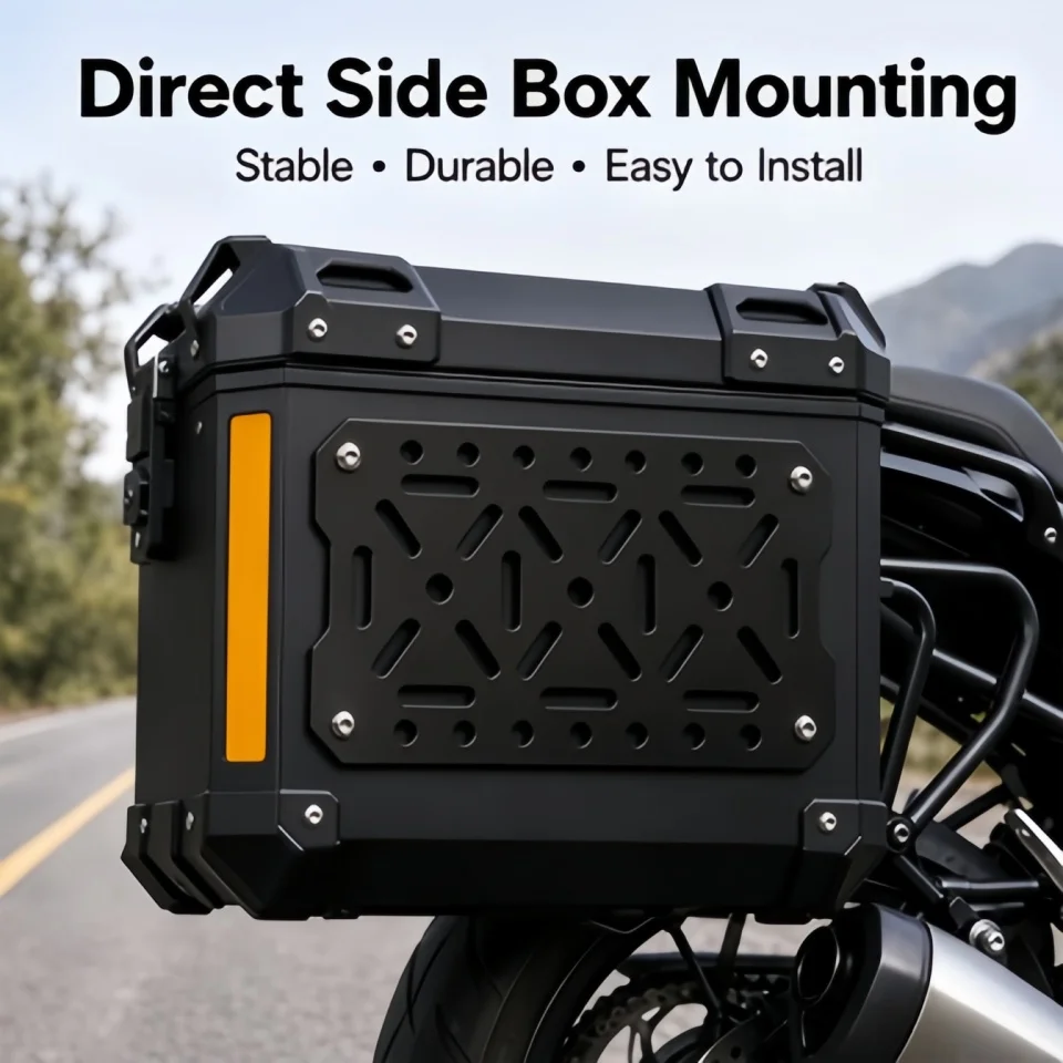 1/2PCS Motorcycle MOLLE Panel Aluminum Alloy Tactical Expansion Plate For Top Side Box Luggage Case,  Universal Moto Accessories