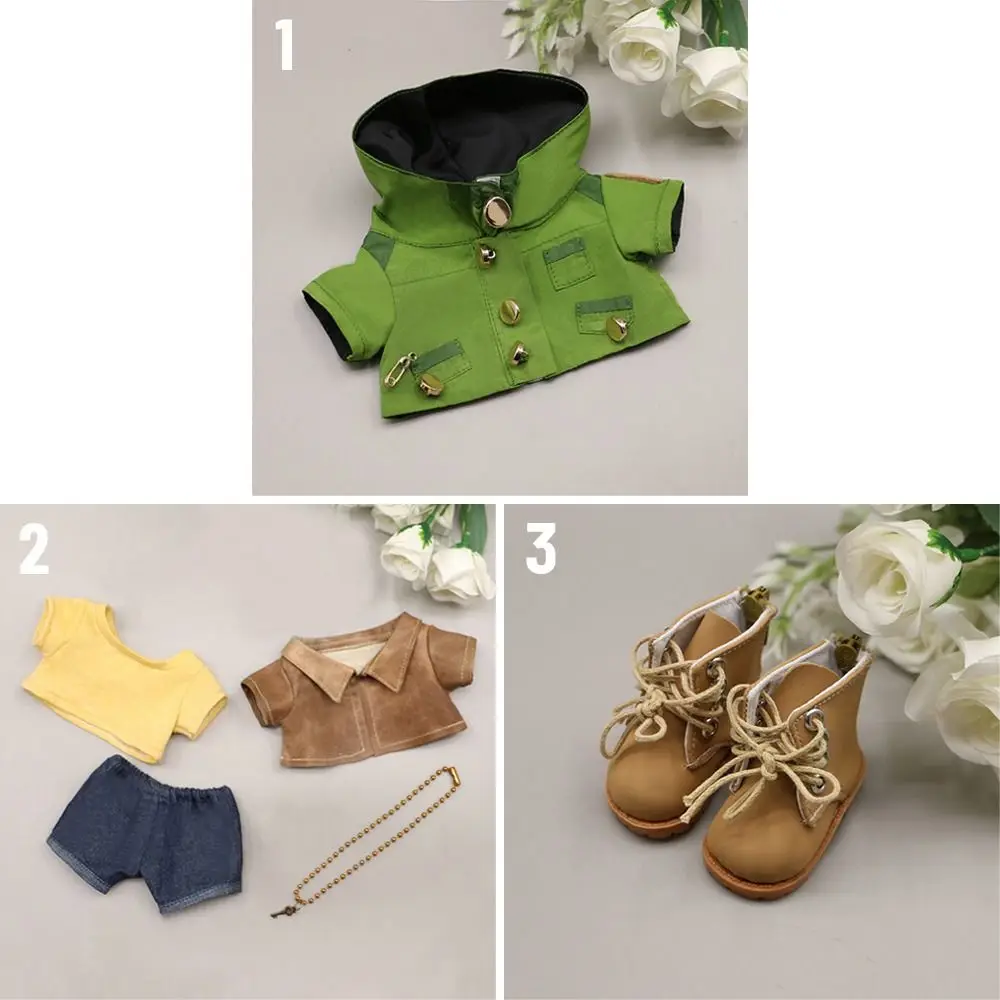 1/111/12 OB11 ตุ๊กตาสำหรับตุ๊กตา 1/12BJD สำหรับตุ๊กตาขนาด 20 ซม. เสื้อยืด เสื้อผ้า เสื้อแจ็คเก็ตทำมือ กางเกง เสื้อสเวตเชิ้ต ชุด