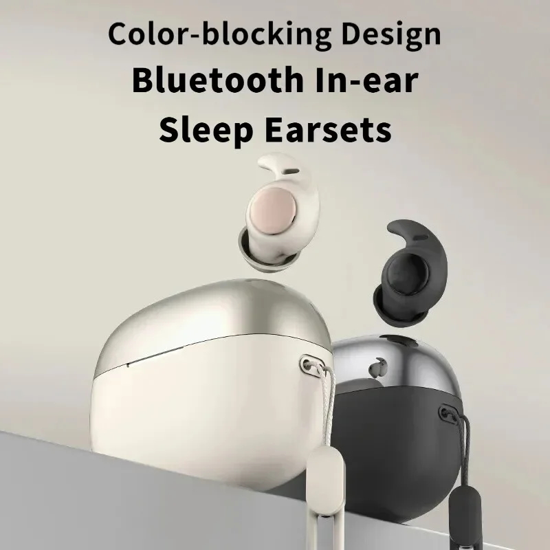 

New Invisible Confortable Wear Wireless Bluetooth In-Ear Sleep Headsets Silicone Skin-Friendly Nosie Cancelling Music Headphones