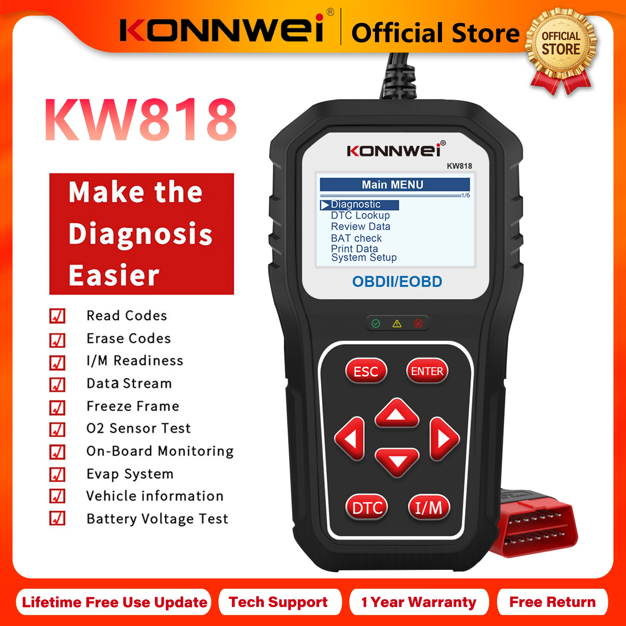 lecteur-de-codes-de-panne-obd2-professionnel-konnwei-kw818-2026-pour-voiture-12v-diagnostic-des-voyants-de-panne-du-moteur-outil-de-test-de-tension-de-batterie-obd
