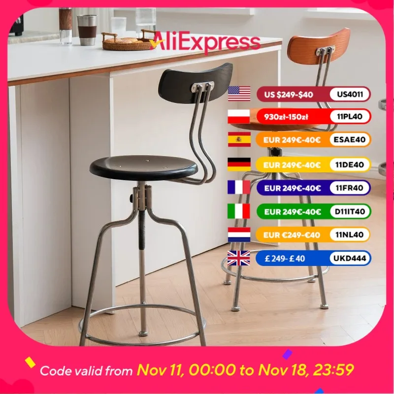 

Adjustable Kitchen Bar Stools Swivel Cushions Industrial Outdoor Bar Stools Island Elegant Taburetes Altos De Cocina Furniture