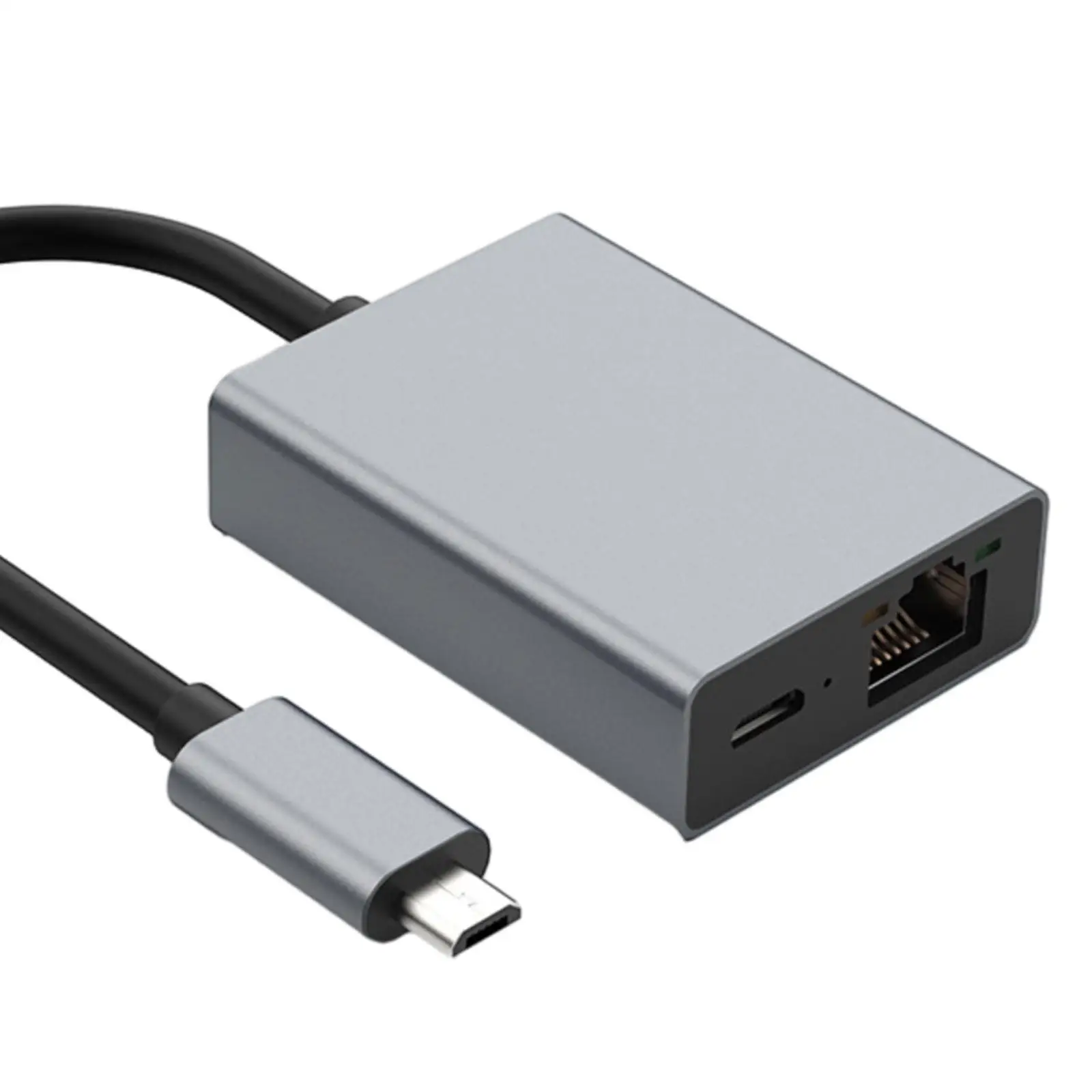 Adaptor Ethernet USB mikro 2 dalam 1, adaptor Ethernet USB mikro untuk pertemuan kerja Online, kokoh nyaman