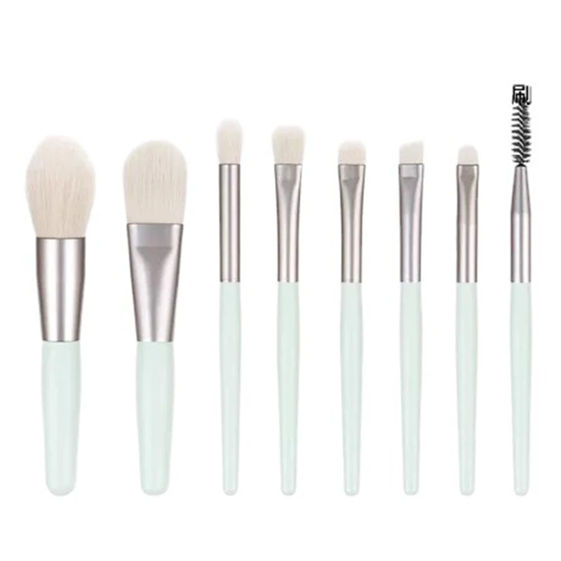 Professional Makeup Brush Set, Blush, Sombra, Fundação, Tamanho Mini, Portátil, Corretivo, Aplicadores Cosméticos, 8Pcs