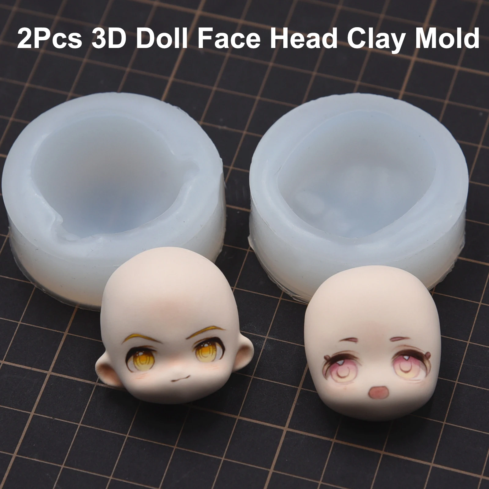 2Pcs Q 버전 인형 머리 실리콘 몰드, DIY 수제 - Diy Q 리뷰 및 가격