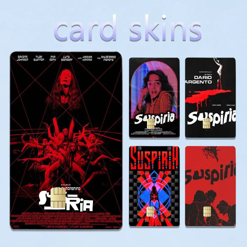 Movie Suspiria 4pcs 1Set Laser Holographic Sticker Skin Cover for Credit Bank Debit Card