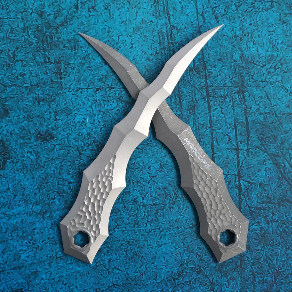 MANCOPE Titanium Wolverine Claws TC4 Tea Needle Multifunction Tool karambit Screw Wrench EDC Self-Defense Tools