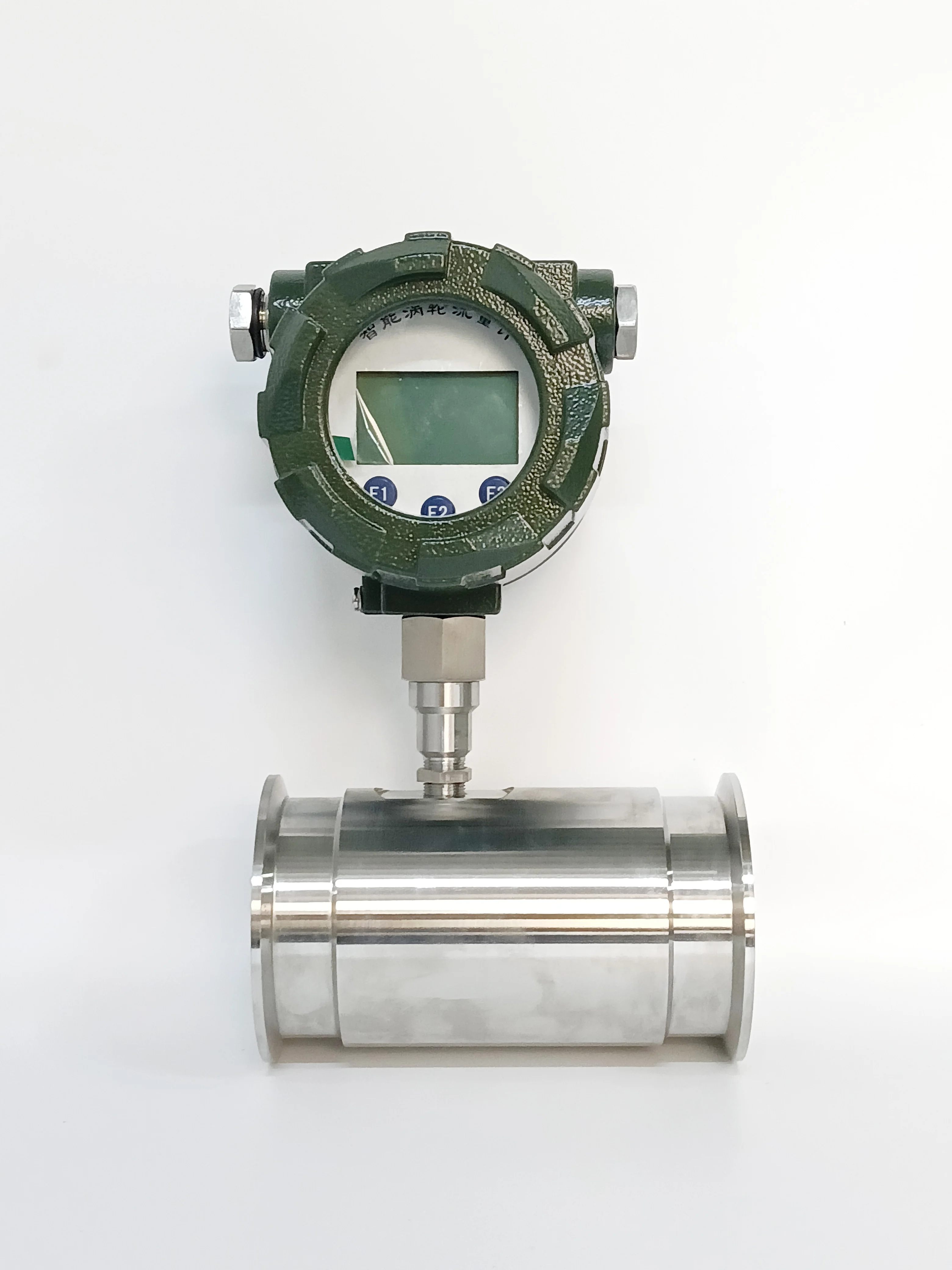 Quick Clamp Turbine Flow Meter Purified Water Flow Sensor For Daily Chemical Workshop 0.5% High Accuracy Pulse Output RS485