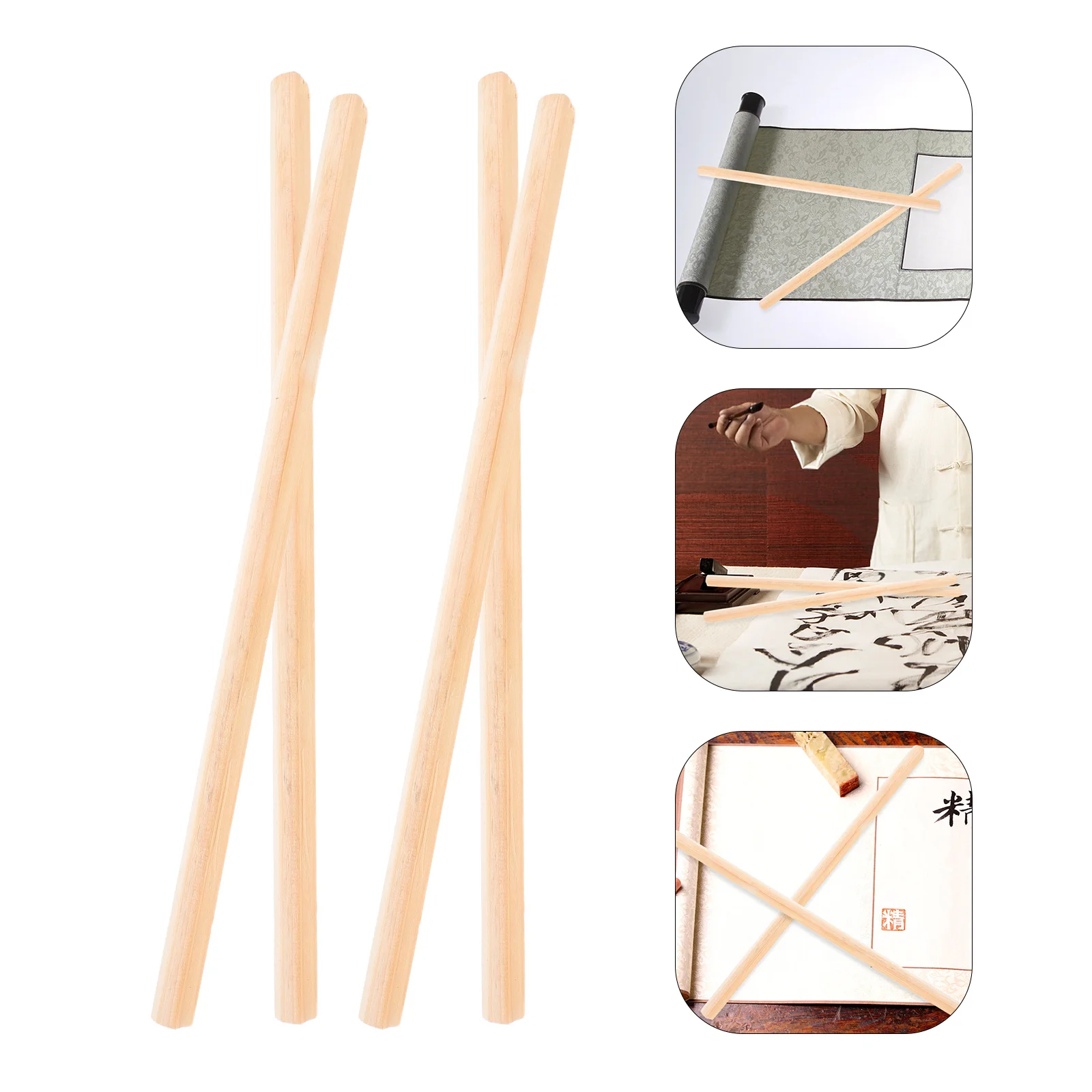 8 قطعة ملحقات تركيب التمرير العصي الخشبية قضبان عرض قوية للخط الفني الملصقات اللوحة أقطاب معلقة