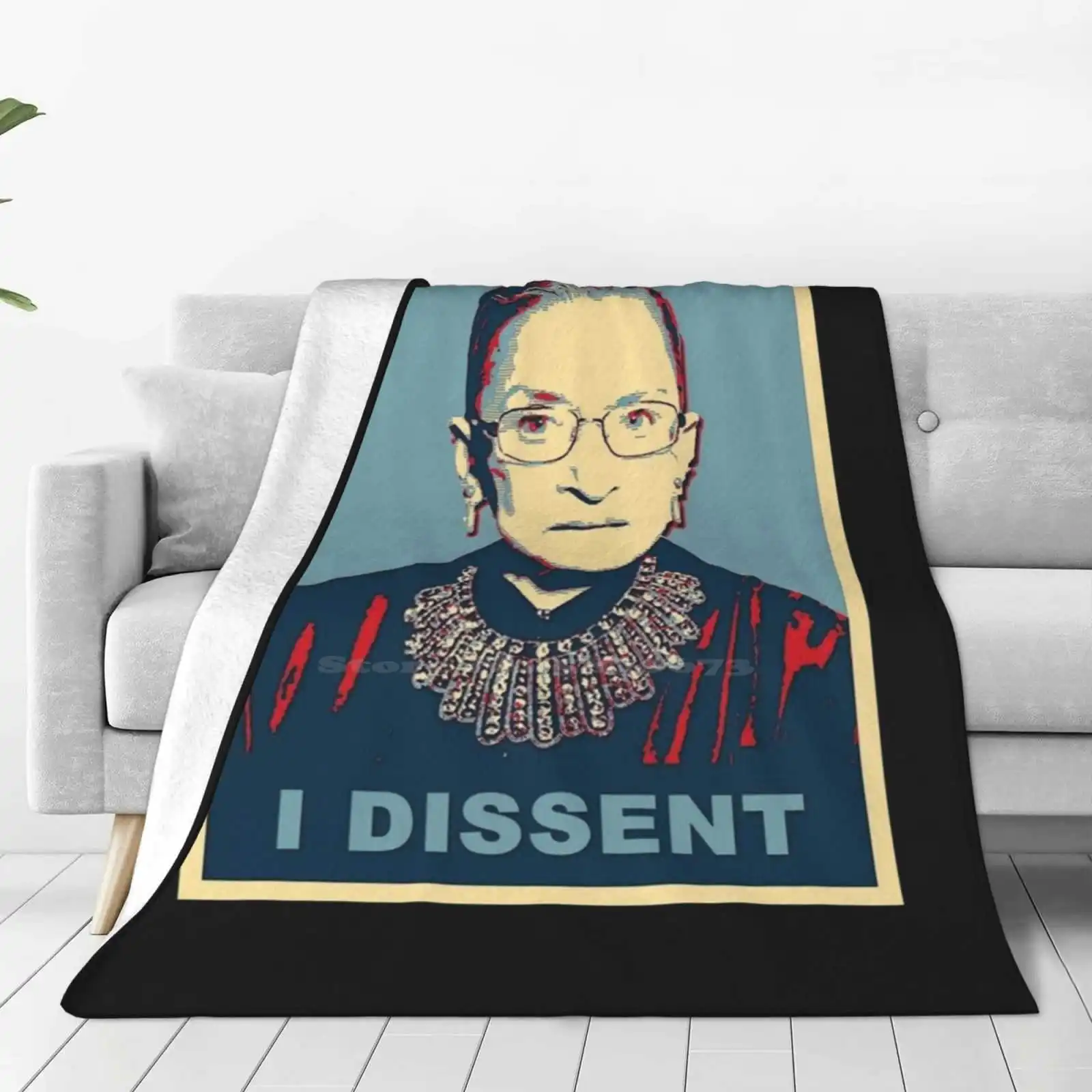 Notorious Rbg I Dissent Super Warm Soft Blankets Throw On Sofa/Bed/Travel Notorious Rbg Ruth Bader Ginsburg Justice Womens