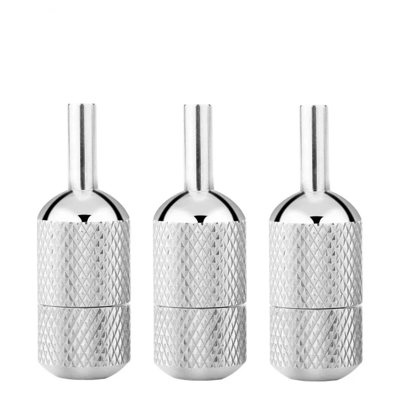 New Coarse Grain Stainless Steel 25MM Tattoo Machine Integrated Self-Locking Grip Anti Slip Handle For Various Needles Machines
