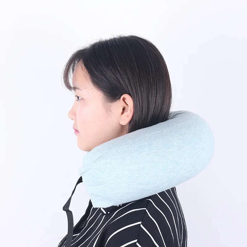 Neck Pillow Memory Cotton U Shaped Pillow Soft Relaxing Travel Massage Pillow Headrest Zipper Design