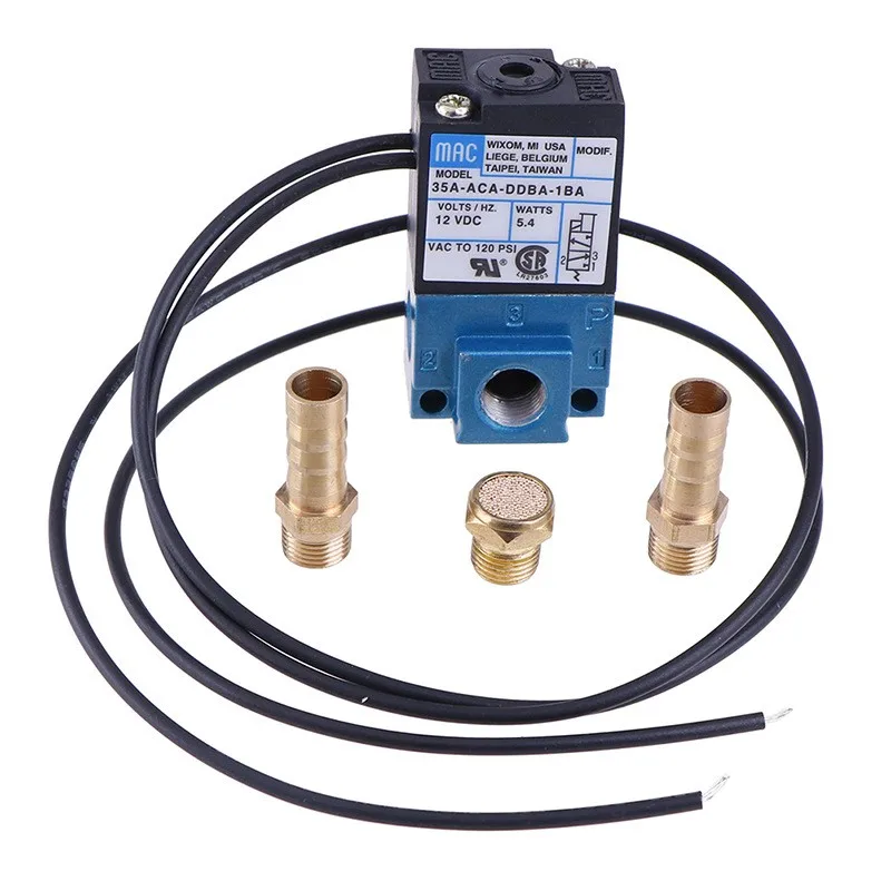 

FYBL-Brass Electronic Boost Control Solenoid Valve DC12V 3 Port 35A-ACA-DDBA-1BA With 6MM Tube Fittings