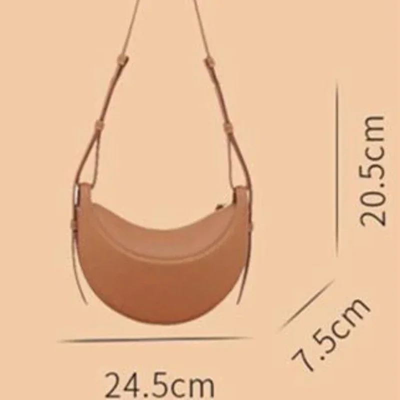 New  Brand Designer Tote Bags for Women Luxury Brand Genuine Leather Cowhide Simple Dumpling Shape Shoulder Handbag