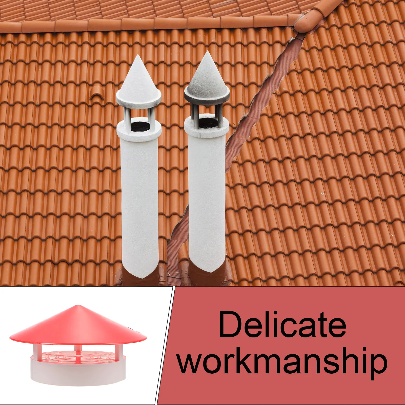 

Непромокаемая крышка для дымохода из ПВХ, ветрозащитная, снегозащитная, крышка для садового камина, форма зонта для выхлопной трубы, простая установка, легкий вес