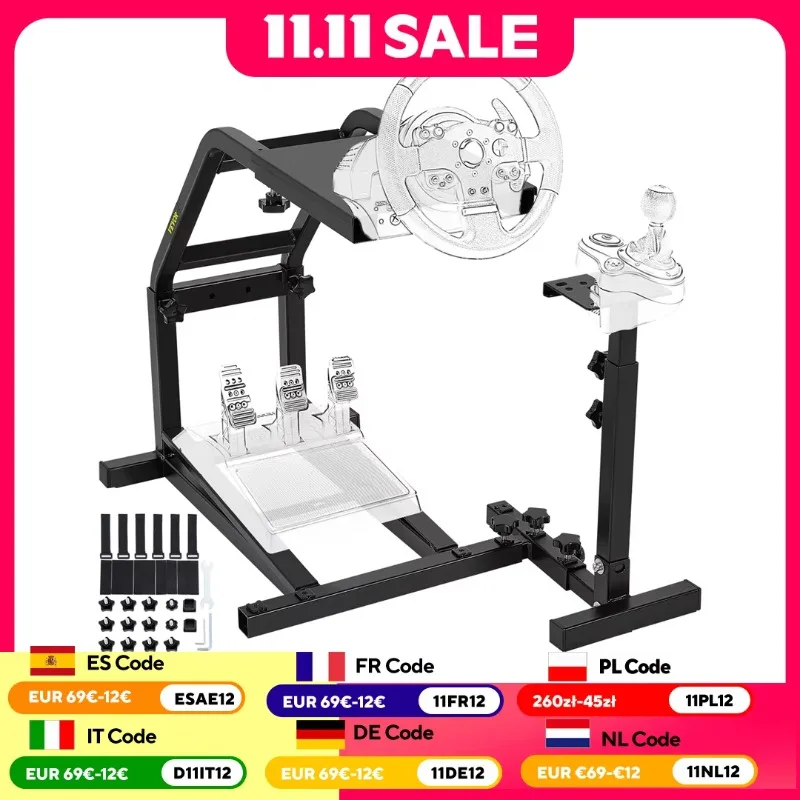【Trending】TX Adjustable Racing Simulator Cockpit for Logitech G25/G27/G29/G920 Wheel | Pedals Excluded - view 2