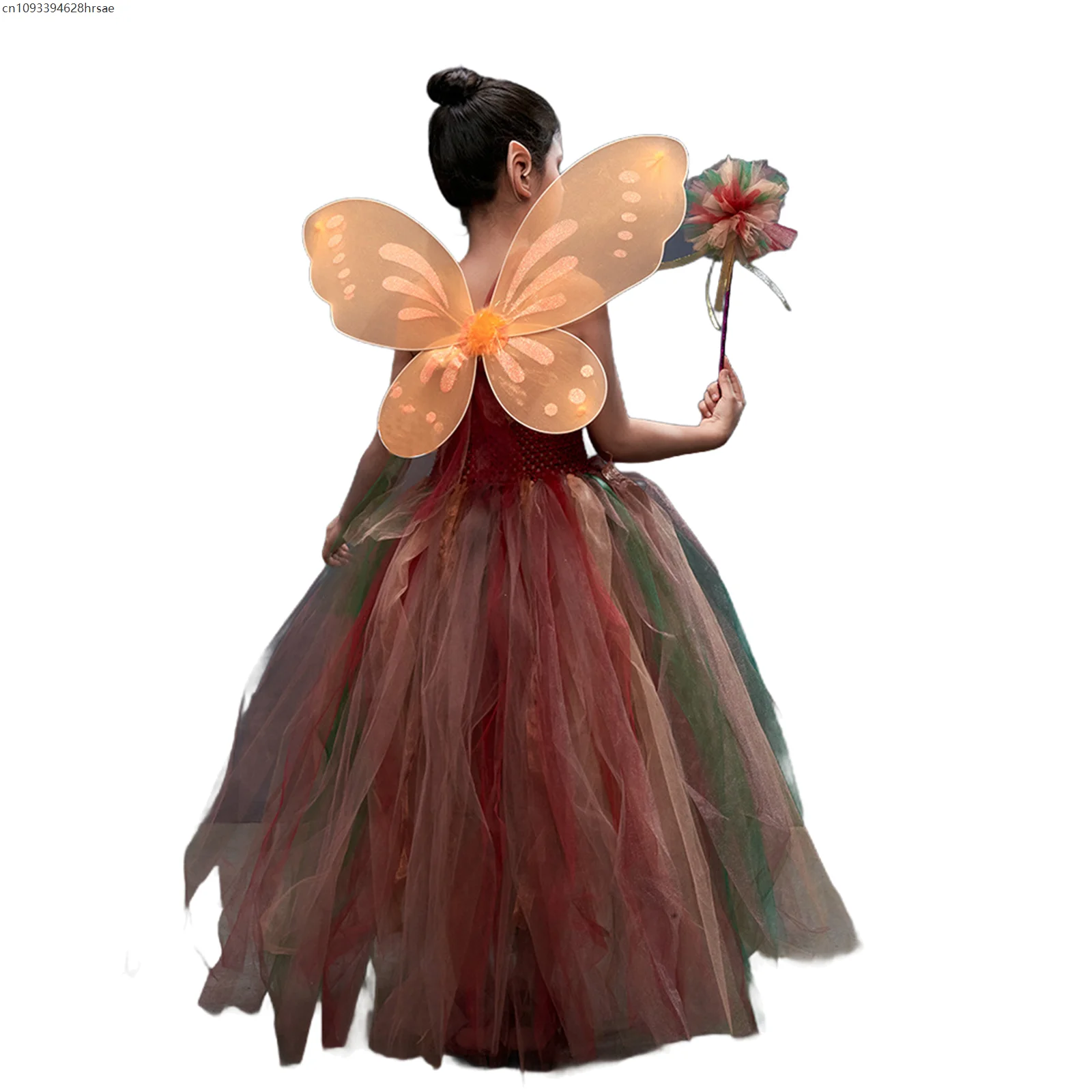 الفتيات الغابة الجنية الأميرة زي الاطفال يتوهم الغابة قزم تأثيري توتو فستان مع أجنحة الأطفال هالوين الجان ملابس الحفلات