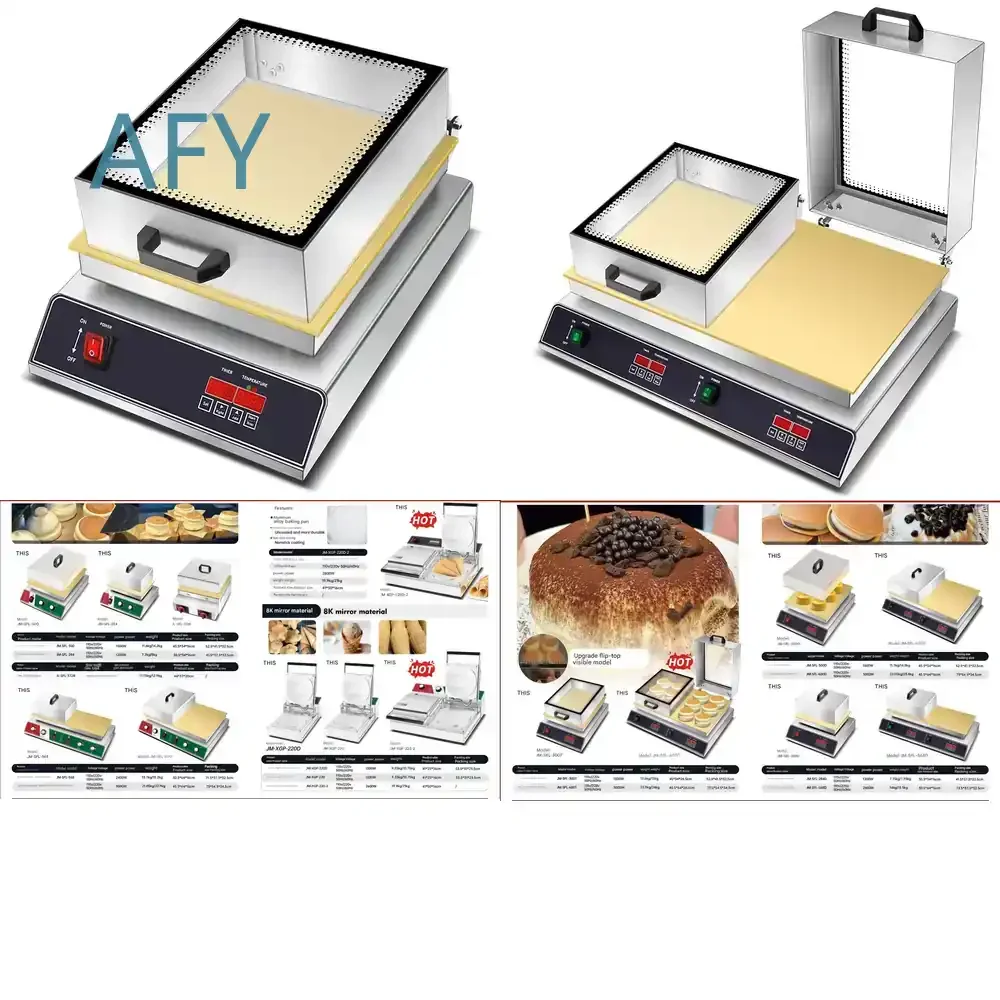 Intelligent Fixed Temperature Pancake Maker Machine for Street Food Fluffy Souffle Cake Cooker for Home Commercial Use