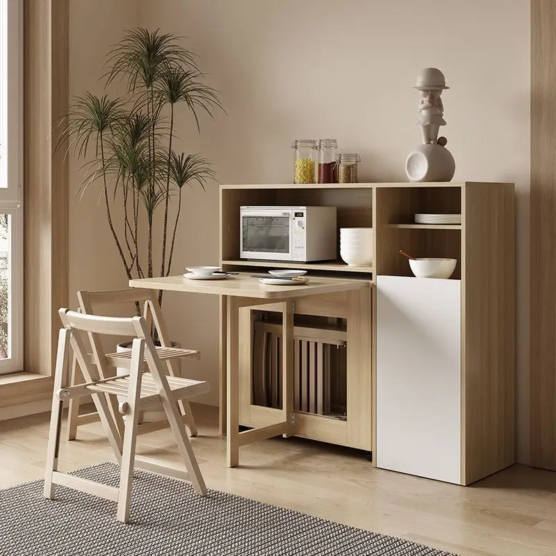 كريم الرياح شقة صغيرة طاولة طعام منزلية قابلة للطي متنقلة بسيطة متعددة الوظائف مجموعة طاولة وكرسي