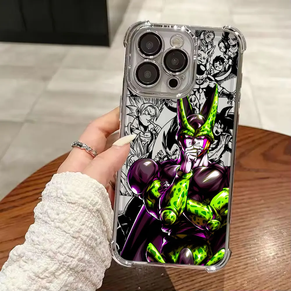 Dragons Balls Goku Vegeta Super Saiyan Phone Case for iPhone 11 13 15 16 17 Pro Max 14 Plus 17Air 16E 13 Pro 12 Mini Clear Cover view 6