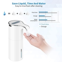 Auto Soap Dispenser Automatic Touchless Soap Dispenser USB Rechargeable Electric Soap Dispenser 450ML Black Foam Soap Dispen
