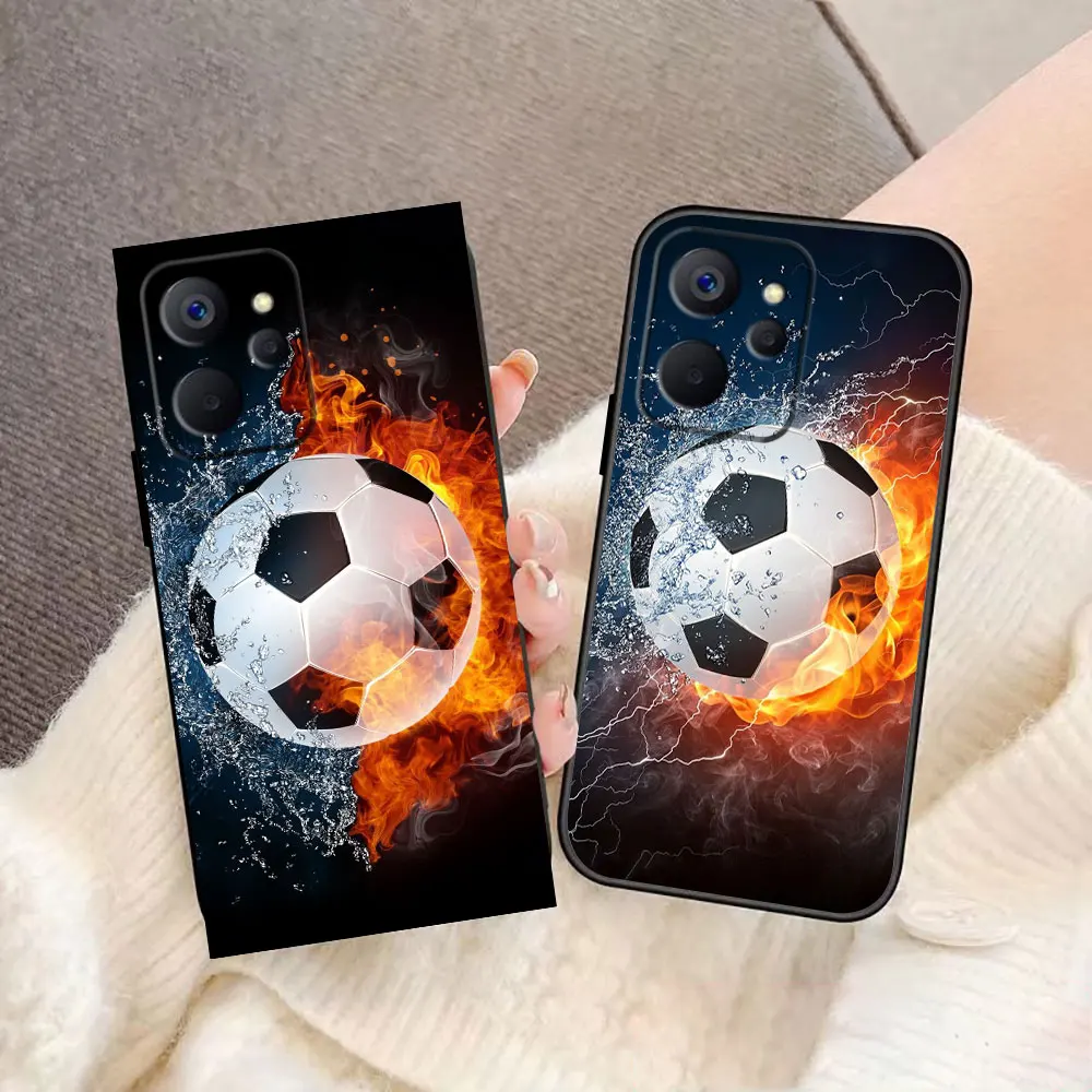 Football Soccer Ball Lover Phone Case For OPPO Realme X50 XT X 11 10 9 9I 8 8I 7 6 Pro Plus 5G Case Funda Coque Shell Capa Cover