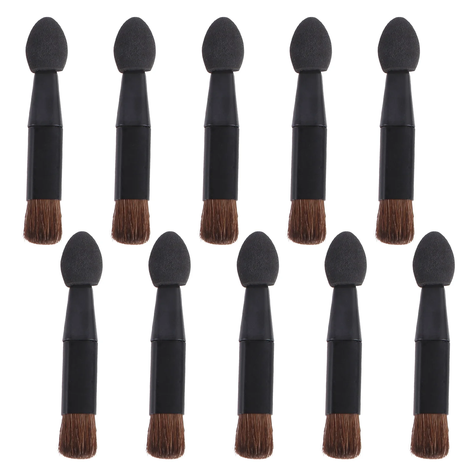 

10 Pcs Double Ended Eye Shadow Brush Eyeshadow Mix Makeup Double-headed Horse Hair