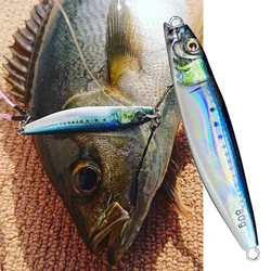 7.5cm 40g Metal Jig Sea Fishing 3D Printing Bass Fish Bait Tackle Trout Shore Slow Drag Cast Jigs Tuna Salwater Lure