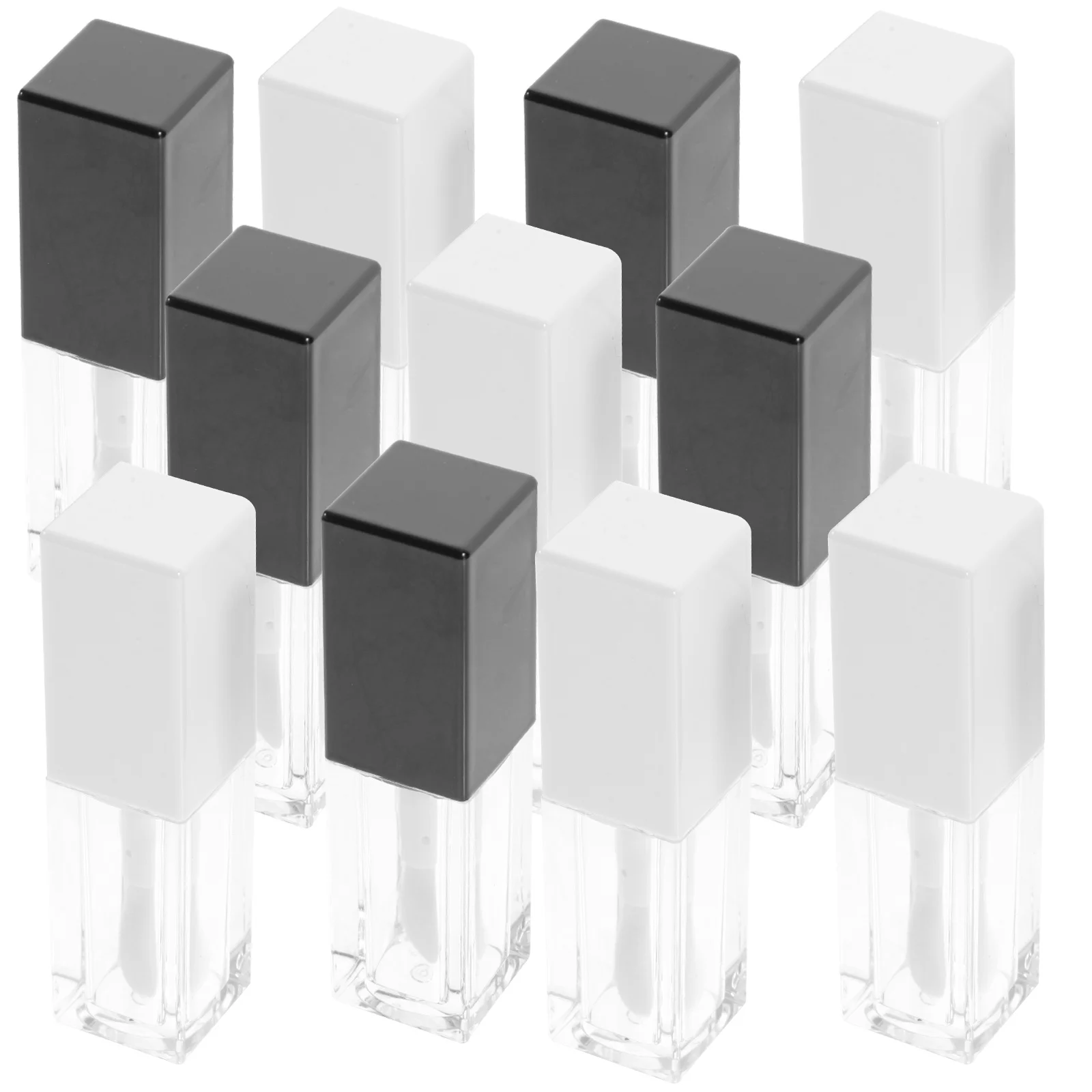 12 Uds. Tubos pequeños de bálsamo labial, contenedores vacíos transparentes rellenables para brillo de labios, almacenamiento de maquillaje DIY portátil, herramientas de cosméticos para mujeres