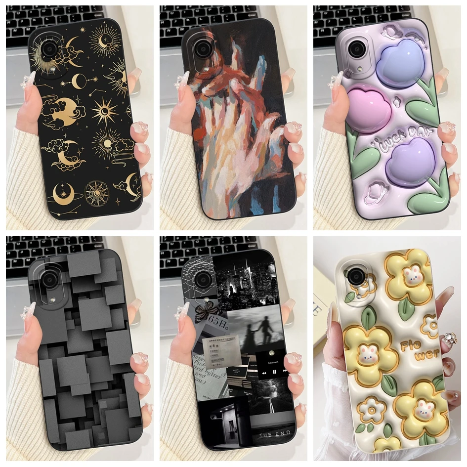 For Samsung A03 Core Case Popular Tulip Flower Bumper Soft Silicone Matte Cover For Samsung Galaxy A03 Core A032 A032F Protector