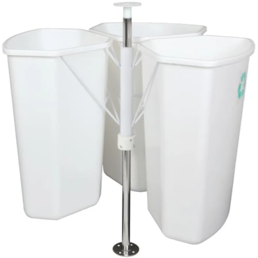 

Многофункциональный центр для переработки отходов RRC28K-W с тремя съемными контейнерами по 32 кварта (черный) для эффективной сортировки мусора и экономии места