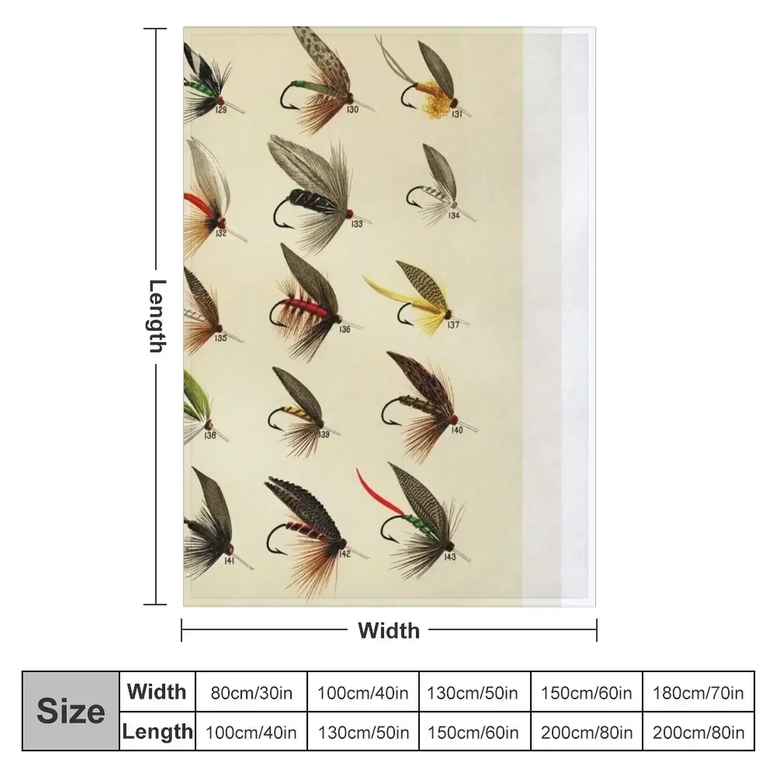 Vintage Fly Fishing Print - Trout Flies Throw Blanket Furry Quilt Thermal Blankets For Sofas Blankets