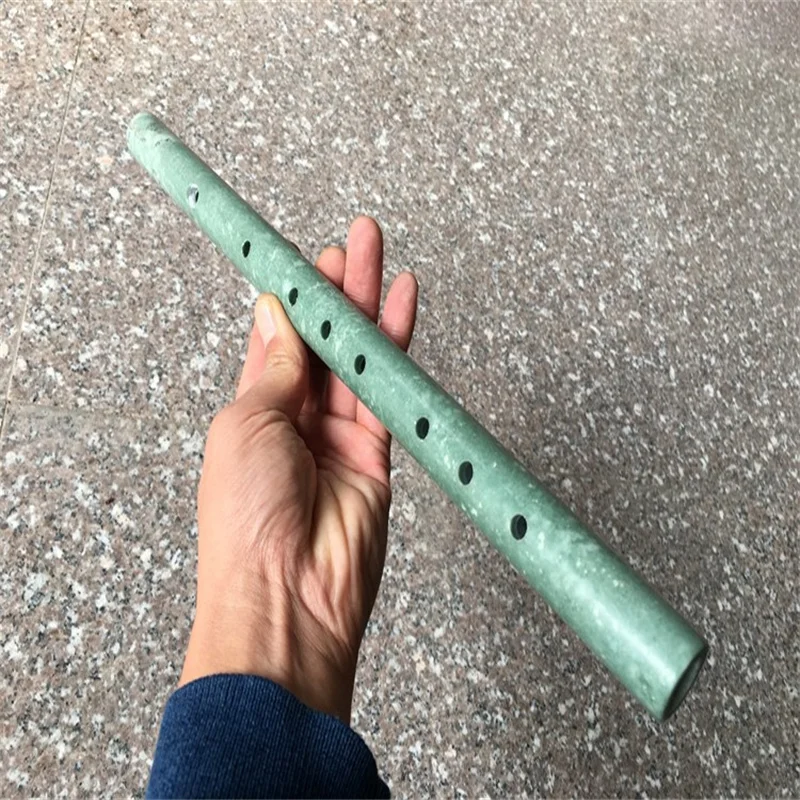 

Chinese Dushan Natural Jade Flute Sound Crisp Home Furnishing Ornaments