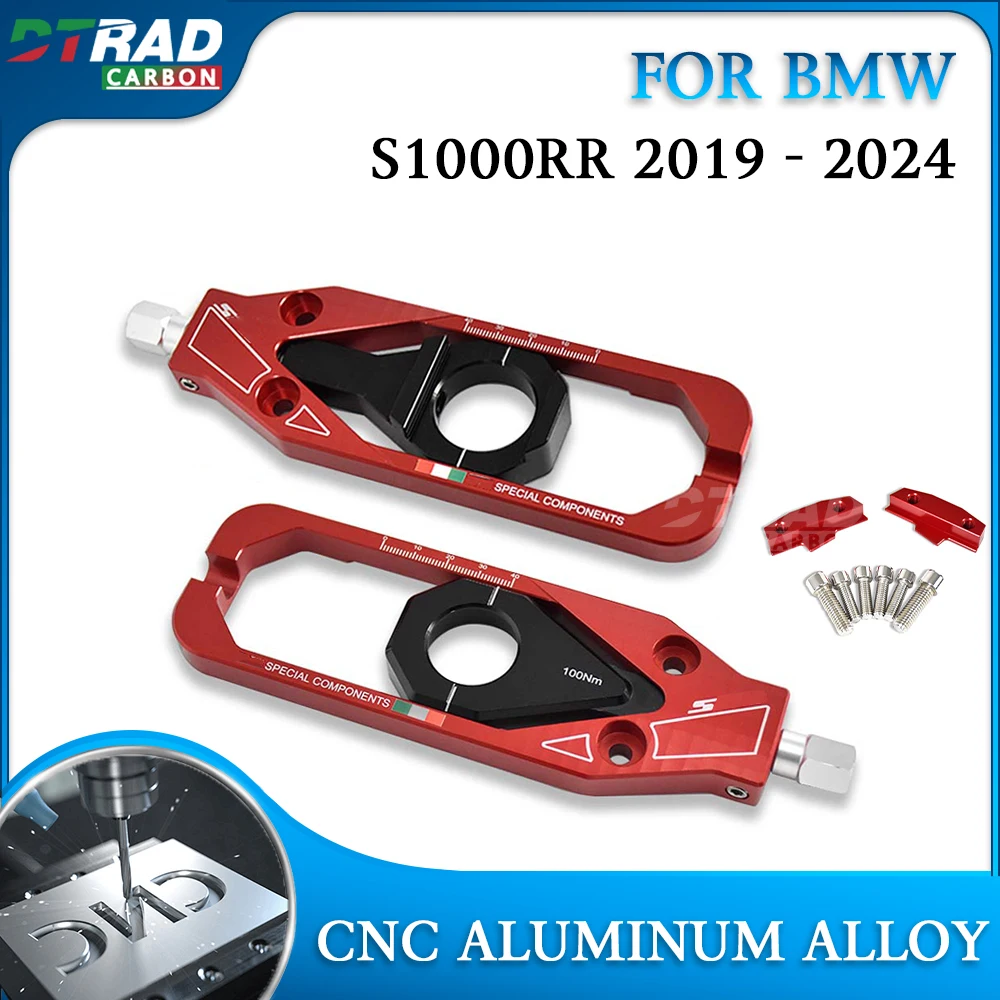

For BMW S1000RR 2019 - 2023 2024 S1000 RR S 1000RR Adjustable Chain Adjuster CNC Motorcycle Accessories Rear Wheel Axle Blocks