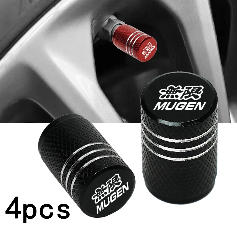 For Honda Civic Accord CRV Fit Jazz Mugen Sticker Accessories Car Wheel Tire Valve Caps Tyre Stem Covers Airdust Waterproof