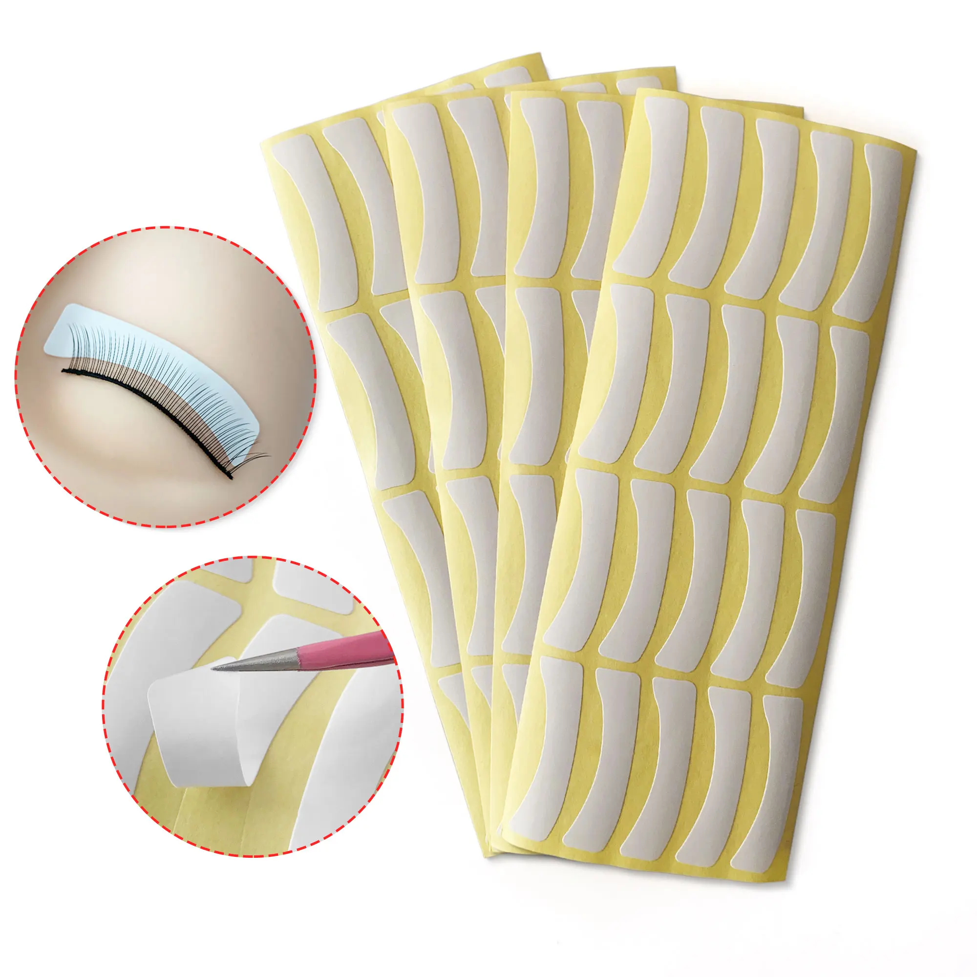 100/500 paires de patchs en papier pour Extension de cils, greffage de cils sous les yeux, autocollants pour pointes, ruban adhésif en papier de maquillage
