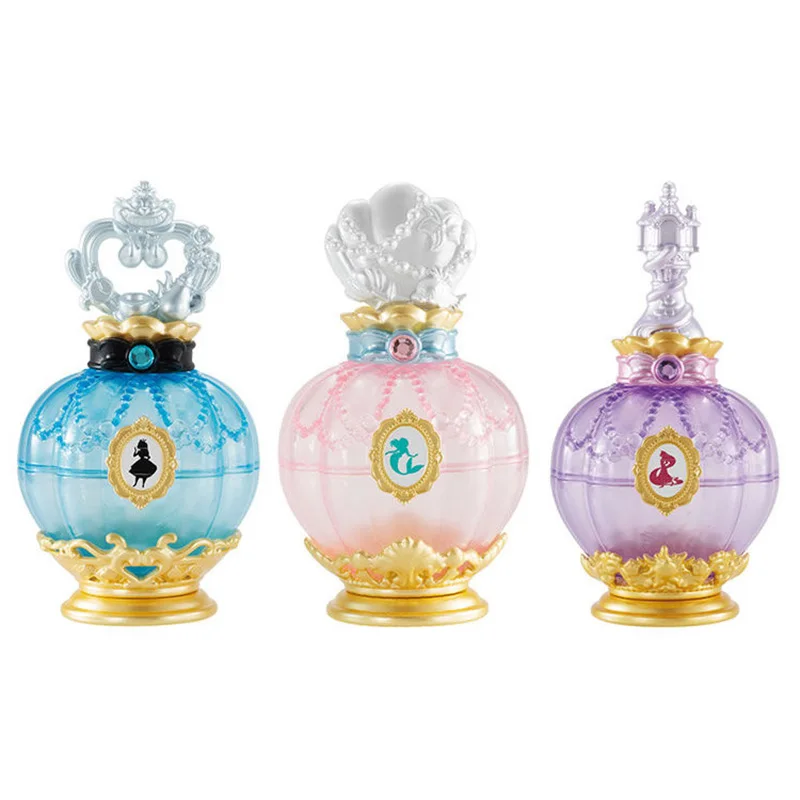 Genuine Princess Milky color Jewelry Box Gashapon Toys Belle The Little Mermaid Alice Tinker Bell Jasmine Rapunzel Ornament Toys