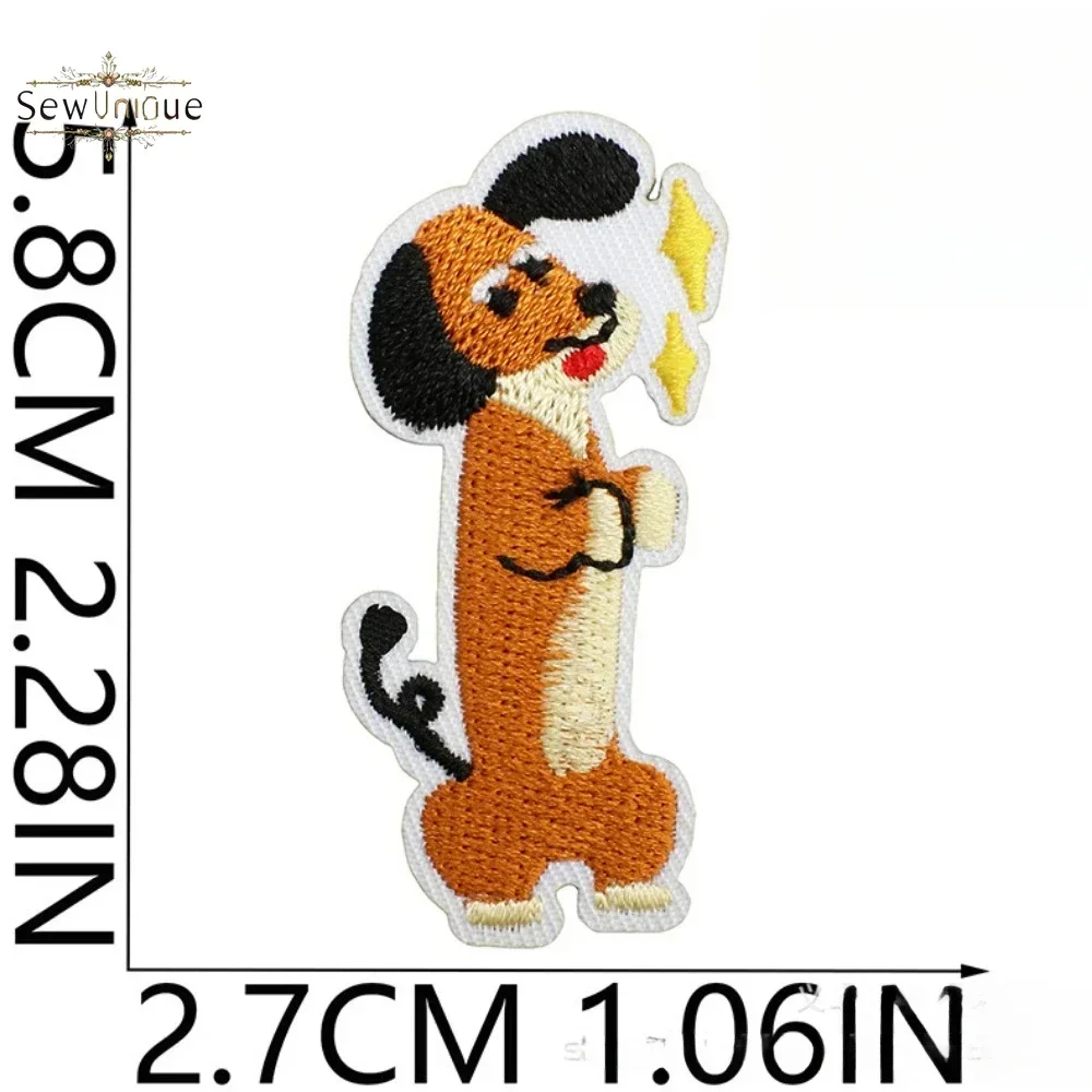 الكورية لطيف الكلب الألماني التطريز القماش ملصق DIY حقيبة فستان جرو التصحيح الكي DIY بها بنفسك لوازم خياطة الملابس #6