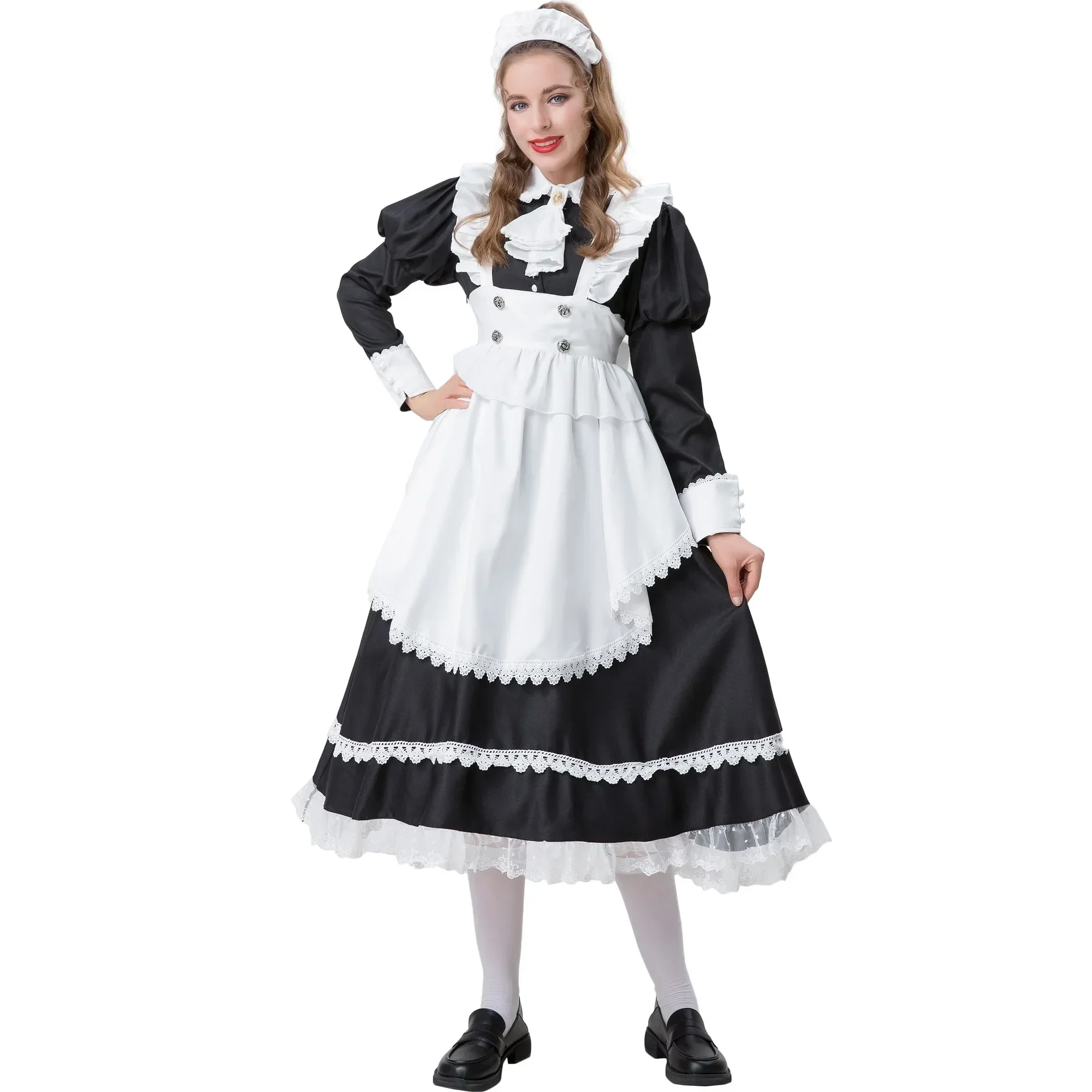 France Anime Cosplay Maid Waiter Costume