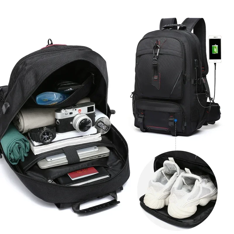 

Waterproof Men's Backpack 17 Inch Laptop Usb Charging Large Capacity Multifunction Shoe Warehouse Outdoor Sports Travel Bag