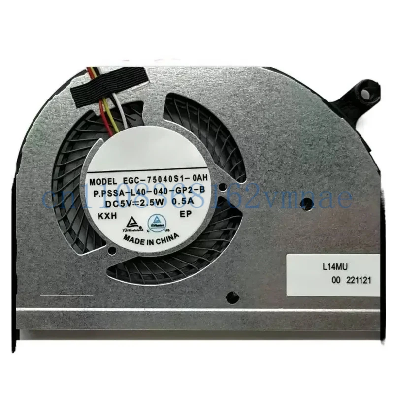 For Gigabyte  RC14 U4 UD L141MU WINMA EGC-75040S1-0AH P.PSSA-L40-040-GP2-B DC5V 2.5W 0.5A New Original Laptop CPU Cooling Fan