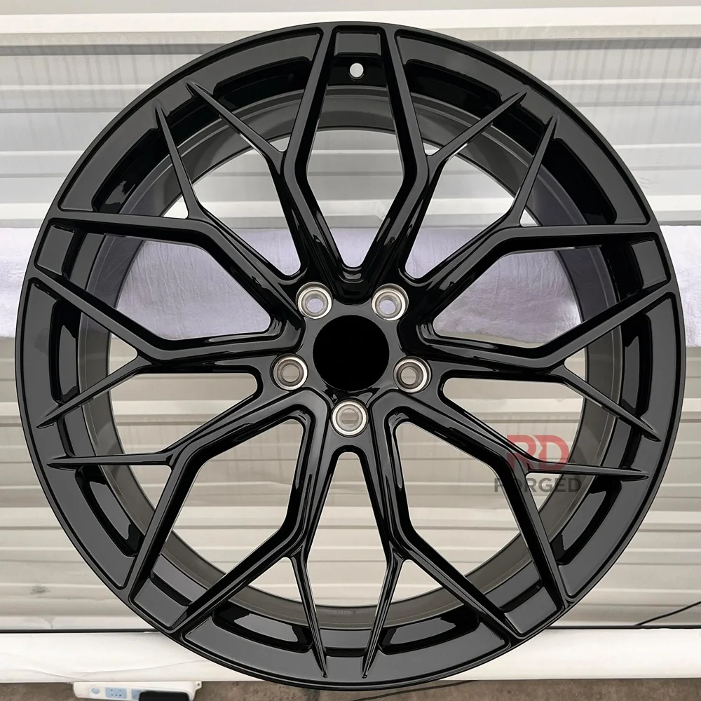 For 18 19 20 21 22 24Inch Wheel 1-Piece Gloss Black Forged Wheels 5 Hole 5x120 5X112 20