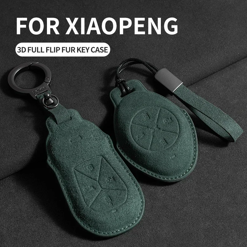 

Suede Leather Car Key Case For Xiangpeng Xpeng P5 P7 G3 G6 G9 X2 N5 F30 H93 X92020 2021 2022 2023 2024 Remote Fob Shell Case