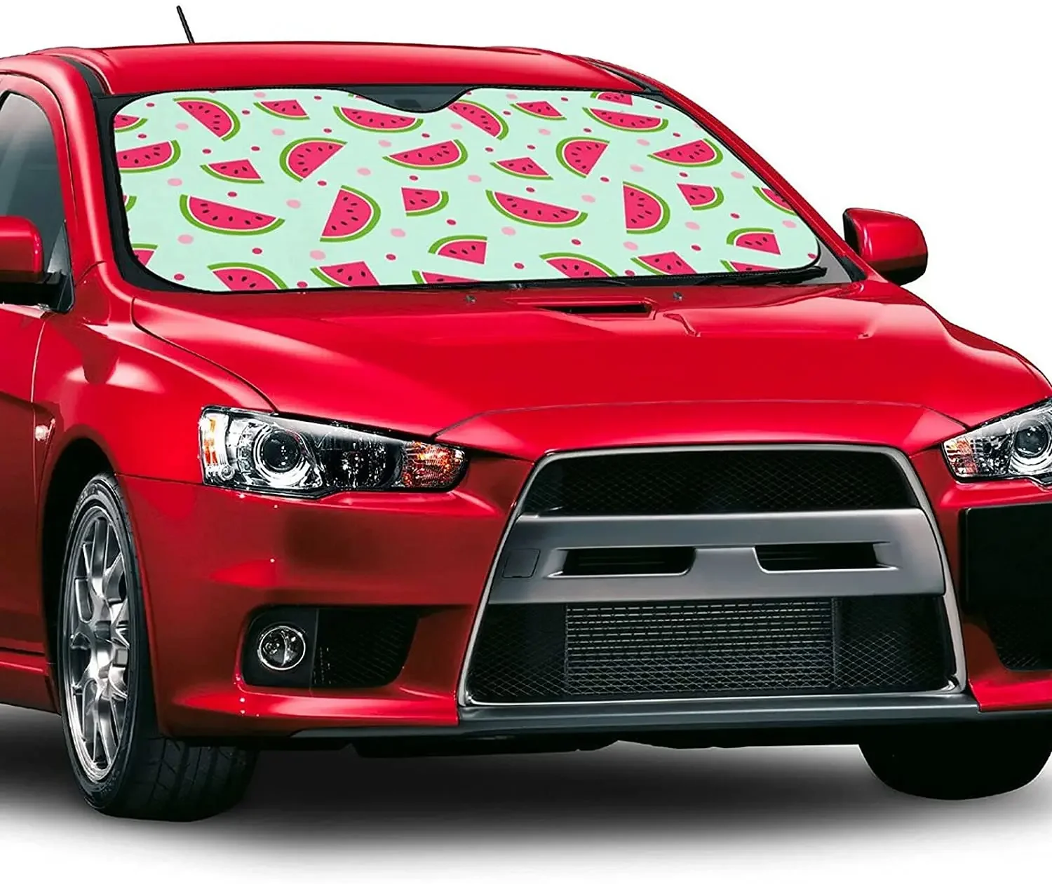 Watercolor Summer Watermelon Car Sun Shade Windshield Sunshade Foldable Keep Your Vehicle Cool and Blocks UV Rays Visor Protecto