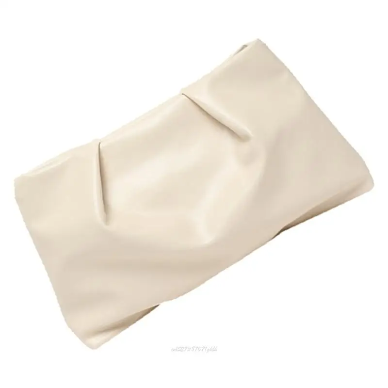 

X5XA Eye Catching Wrinkle Design PU Evening Bag Convertible Handbag Spacious Organization Daily Commute Pleated PU Purse