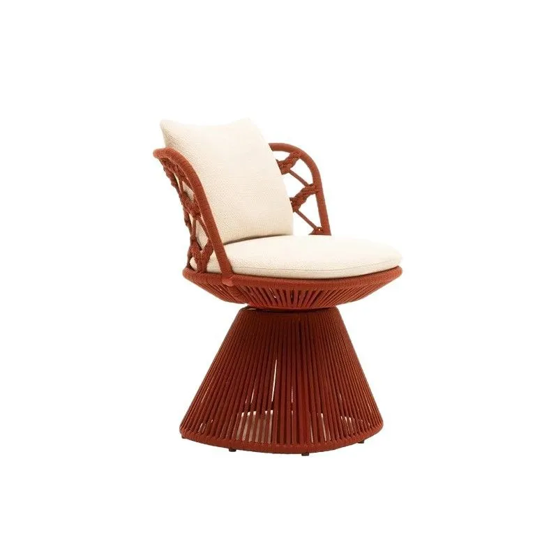 

Nordic outdoor tables and chairs leisure single courtyard rotating leisure garden balcony outdoor terrace aluminum alloy rattan