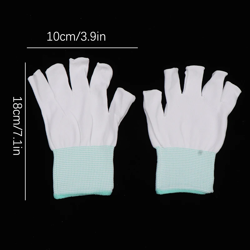 Luva de Proteção contra Radiação UV, Nail Art Glove, Proteção Anti UV, Protecter for Nail Gel, UV LED Lamp Tool, 1 Par