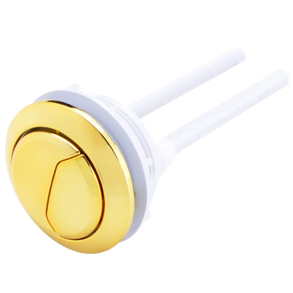 48mm Gold Dual Flush Button For Round Head Toilet Tank Use With Two-Stage Flushing And Consistent Operational