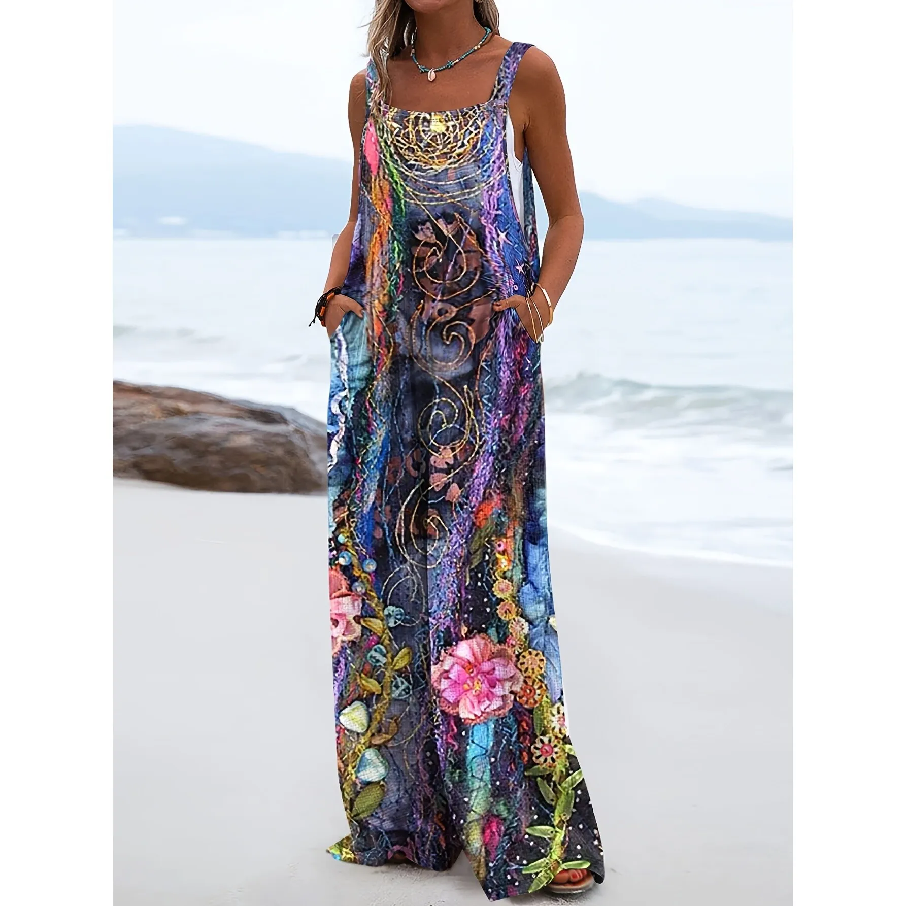 

Street Fashion Long Dress Trendy Streetwear Summer Dress Low Waist Five-Quarter Length Other Fabric Ladies Premium Clothing