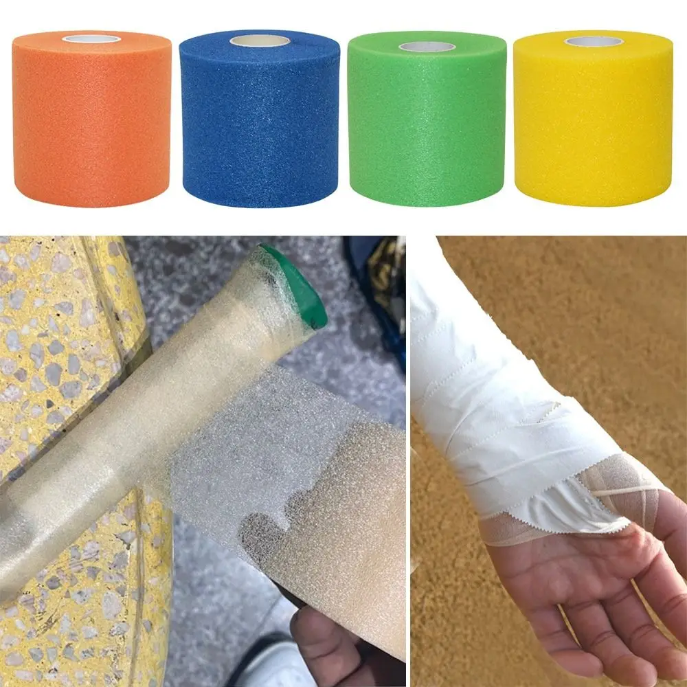 PU Foam Elbow Pads Bandage Anti-slip Sweat-absorbing Badminton Racket Grips Tape Soft Film Elastic Athletic Tape