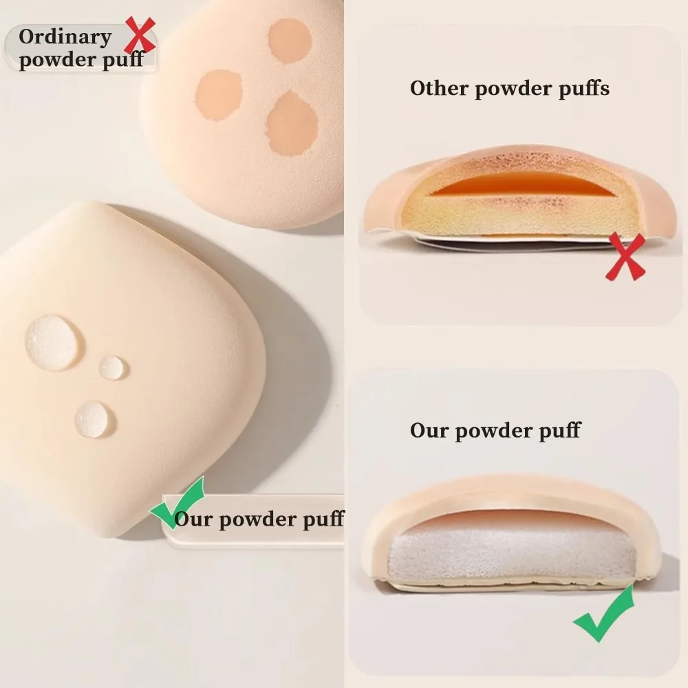 6 stücke Mini Make-Up Blender Puffs Schnell Blending Weiche Puderquaste Doppelseitige Trocken Nass Verwenden Foundation Puff Set Täglichen make-up